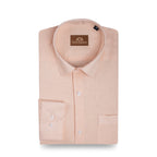 Peach Pure Linen 60s Lea Shirt For Men